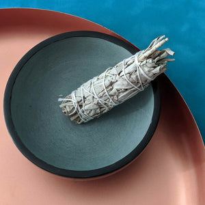 Carved Soapstone Bowl with White Sage and Palo Santo